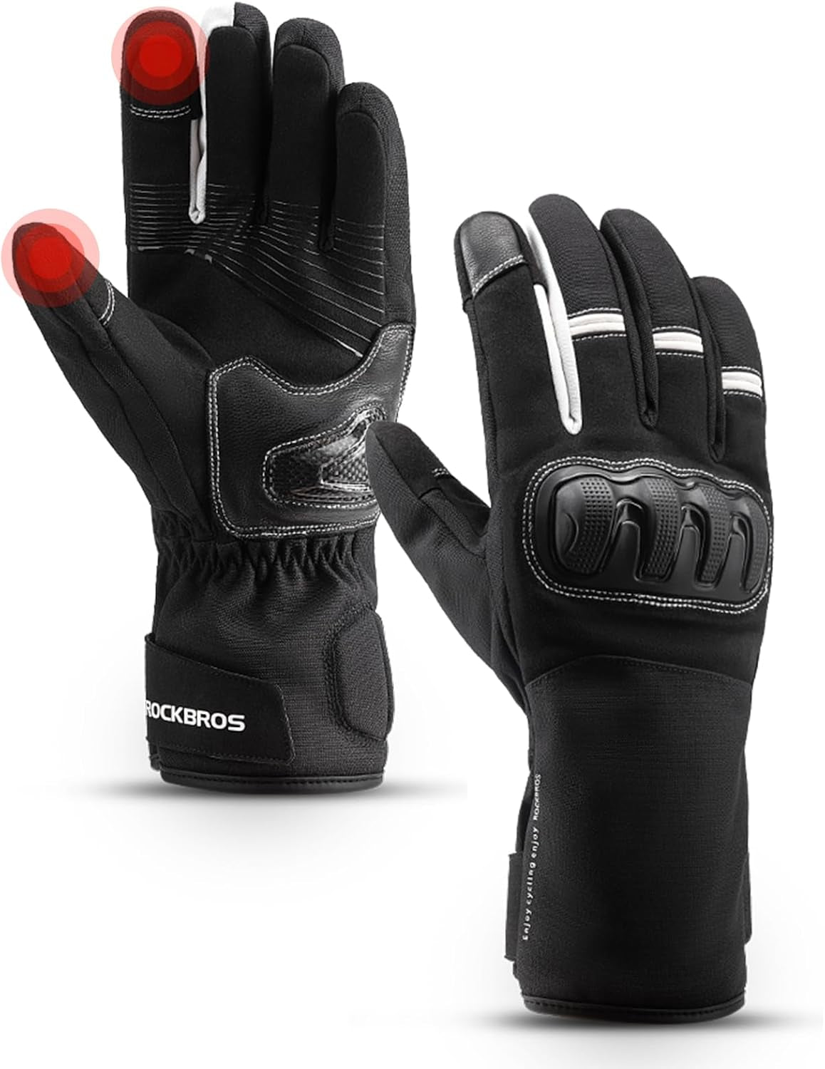 Motorcycle Gloves, Winter Motorcycle Gloves with Touchscreen, Thermal Windproof Gloves for Motorcycle, ATV, Snowmobile