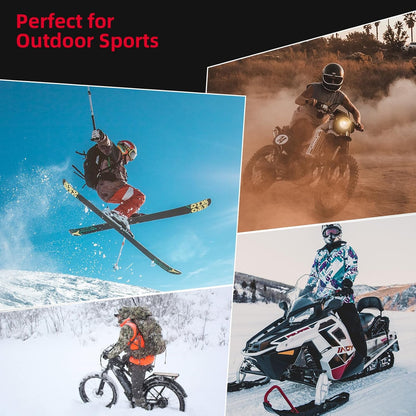 Motorcycle Gloves, Winter Motorcycle Gloves with Touchscreen, Thermal Windproof Gloves for Motorcycle, ATV, Snowmobile