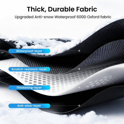 Upgraded Car Windshield Cover for Ice & Snow [All-Weather Protection] Magnetic Fit Weatherproof Frost Cover, Car Winter Accessories, Fit for Suvs, Trucks, Cars - Medium (69''X48'')