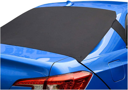 Car Rear Windshield Snow Ice Cover, Sun Shade and Frost Cover for Windscreen, Windproof Oxford Back Window Protection, Winter Exterior Accessories Universal SUV, Truck, Sedan,Van, Black