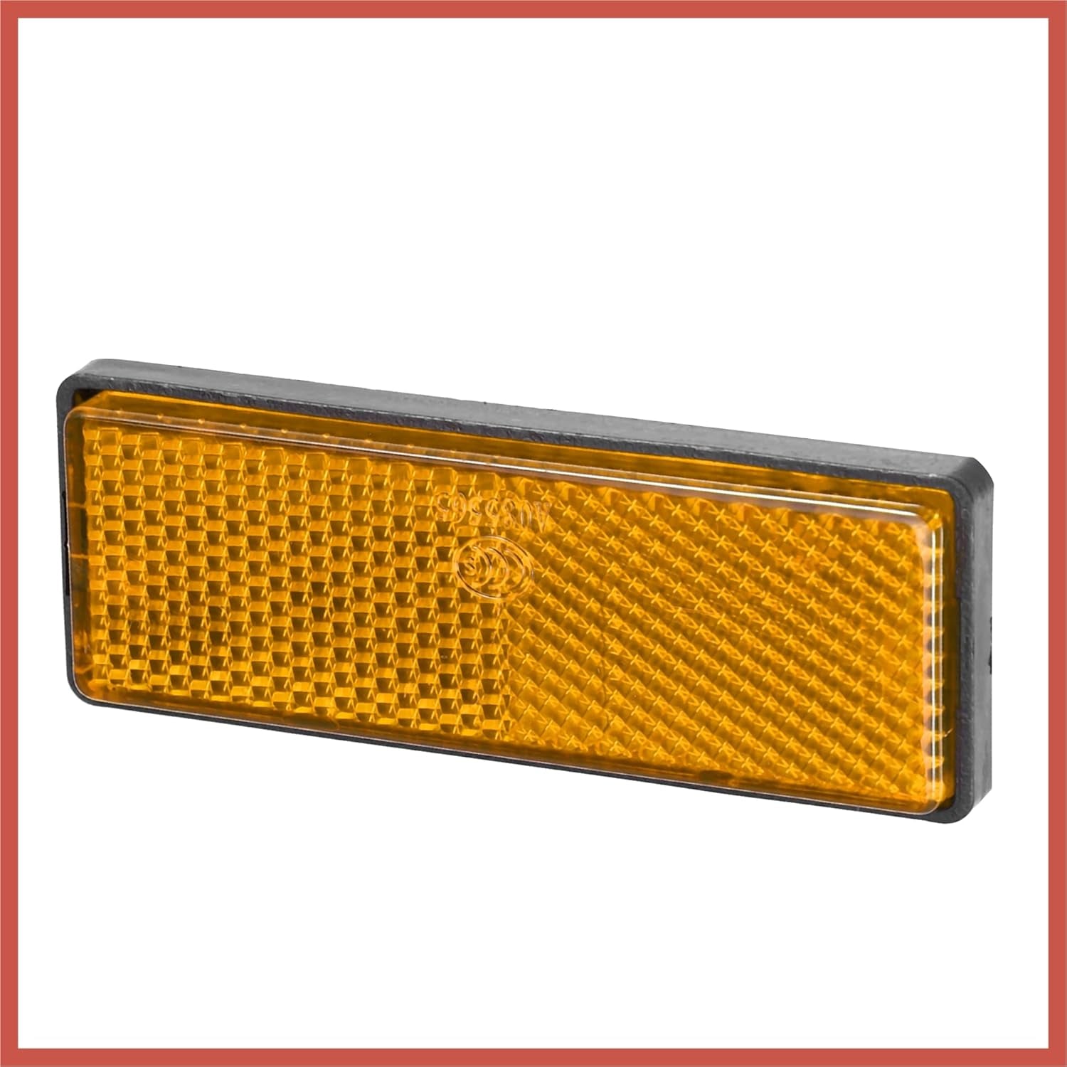 6 Pcs Rectangular Stick-On Safety Spoke Reflective Self Adhesive Reflector for Gate Posts Cars Trailer Motorcycle Trucks Boat Bicycle Bike Orange Car Parts