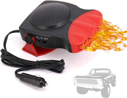 Portable Car Heater 12V 150W Car Defroster Windshield Defogger,3 in 1 Car Heater Fast Heating & Cooling & Air Purify Plug in Cigarette Lighter for All Car（Red）