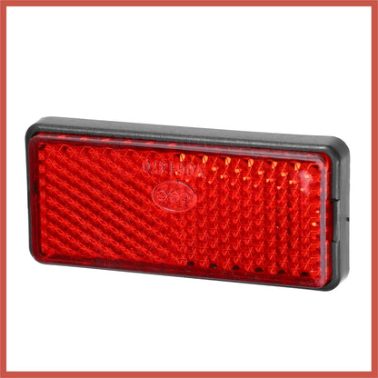6 Pcs Rectangular Stick-On Safety Spoke Reflective Self Adhesive Reflector for Gate Posts Cars Trailer Motorcycle Trucks Boat Bicycle Bike Red Car Parts